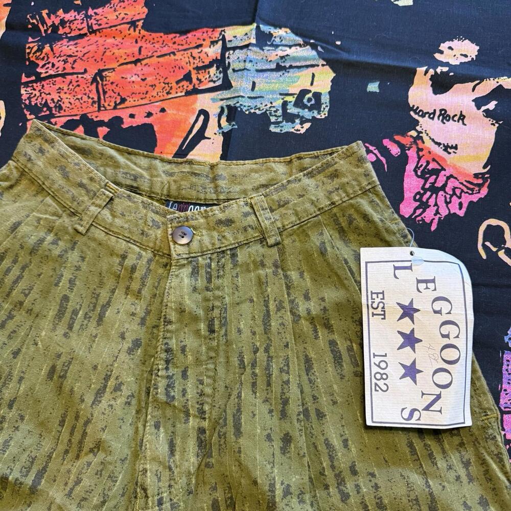 Vintage NWT 80s RARE Leggoons Camo Shorts Mens Military Deadstock Size 24 8”‎ IS - Picture 2 of 6